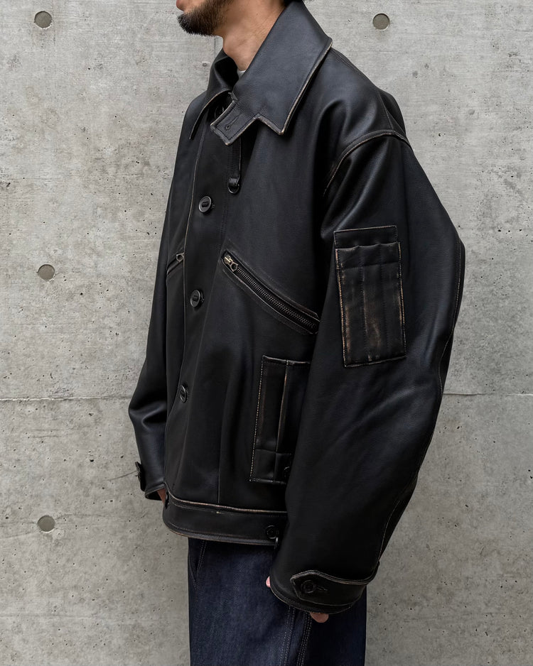 DAIRIKU / Inception leather MK3 Jacket / Black / 25AW O6