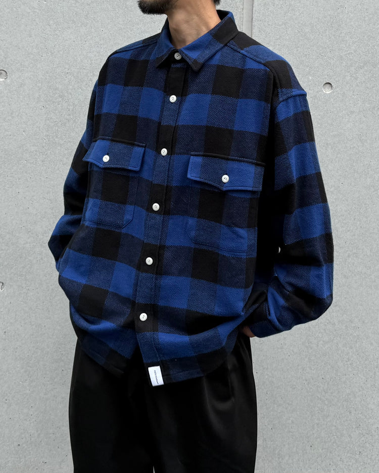 DESCENDANT / VANNING PLAID LS SHIRT / 252TQDS-SHM05 / BLUE