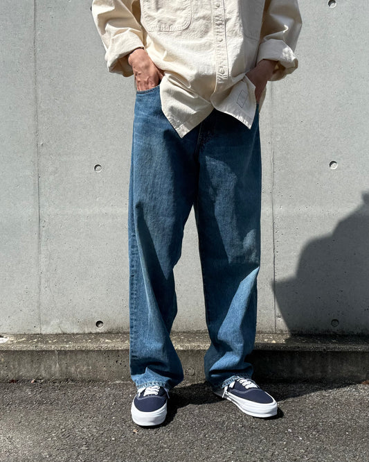 DESCENDANT / 1995 DENIM TROUSERS BAGGY LIGHT WASH / 252WVDS-PTM04 / INDIGO