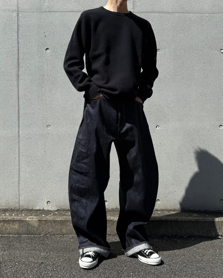 HYKE / DENIM BARREL-LEG JEANS / ORIGINAL(BLUE) / 13352