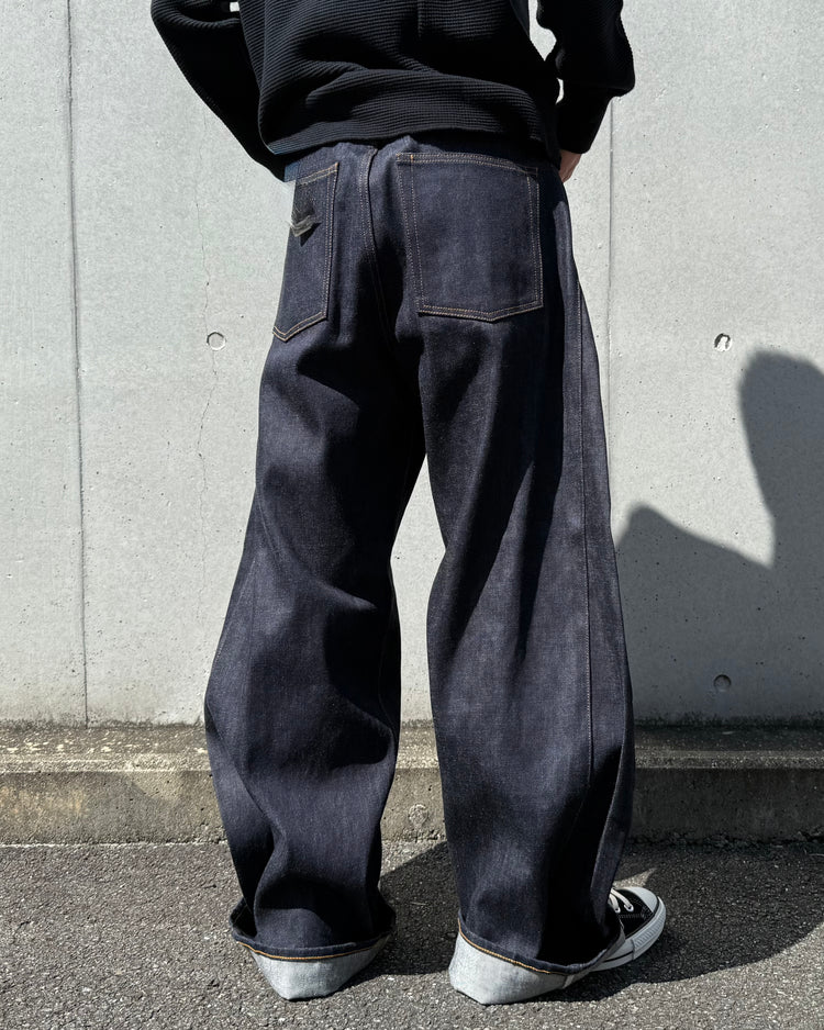 HYKE / DENIM BARREL-LEG JEANS / ORIGINAL(BLUE) / 13352