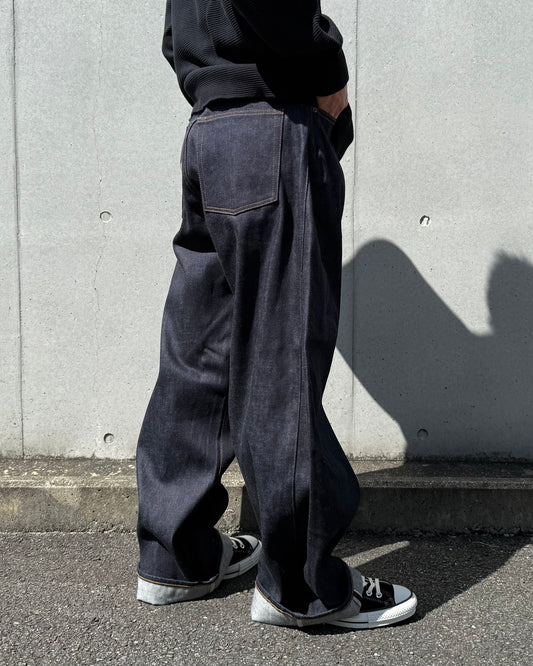 HYKE / DENIM BARREL-LEG JEANS / ORIGINAL(BLUE) / 13352