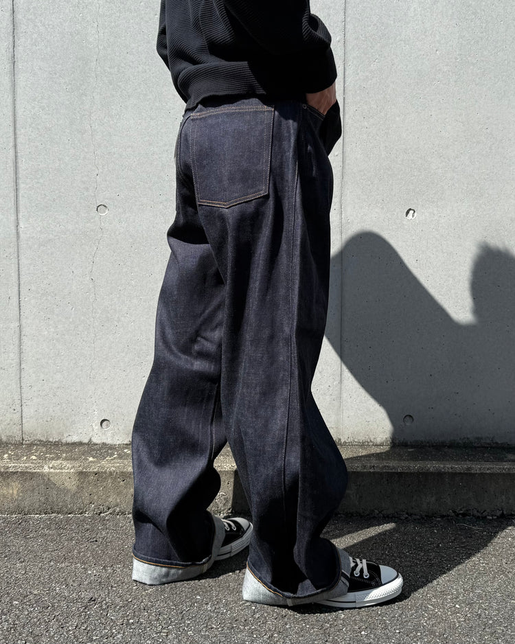 HYKE / DENIM BARREL-LEG JEANS / ORIGINAL(BLUE) / 13352