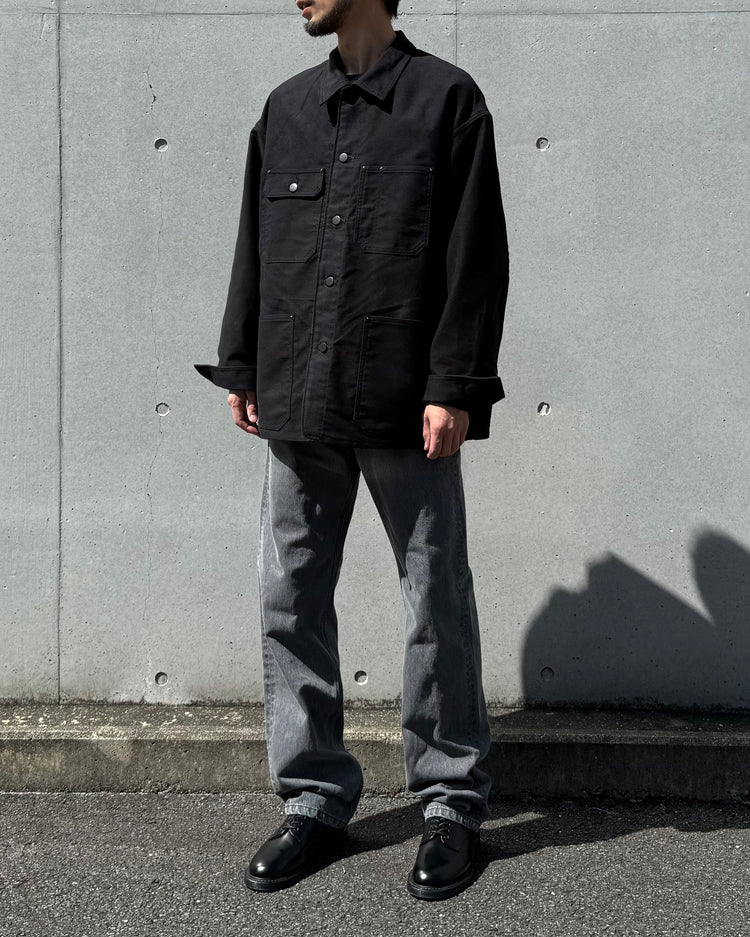 REVERBERATE / COVER ALL JACKET / BLACK / REV-25AW-CA06