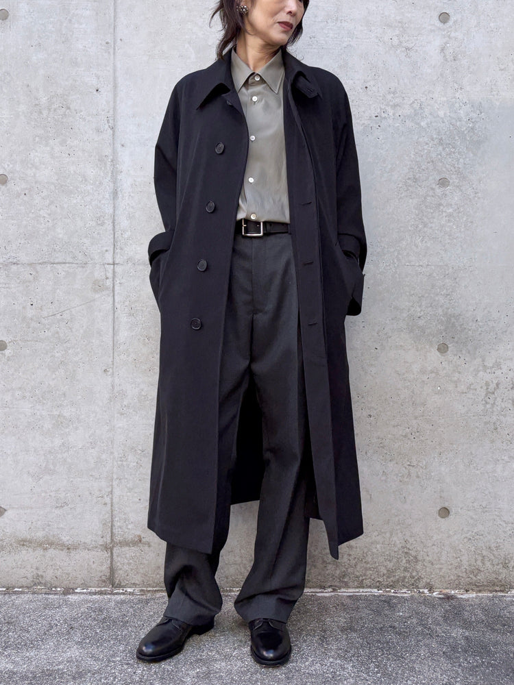 AURALEE / LIGHT WOOL MAX GABARDIN COAT / TOP BLACK / A26SC06MG