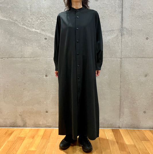 HYKE / MAXI SHIRT DRESS / BLACK / 16244