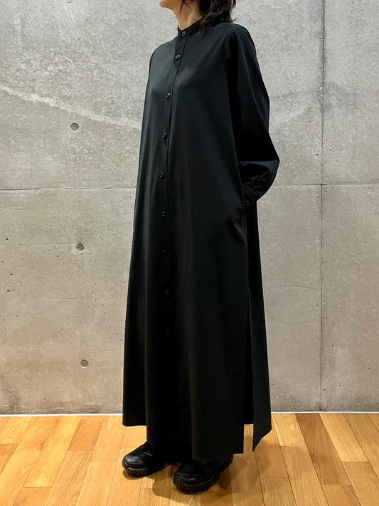 HYKE / MAXI SHIRT DRESS / BLACK / 16244