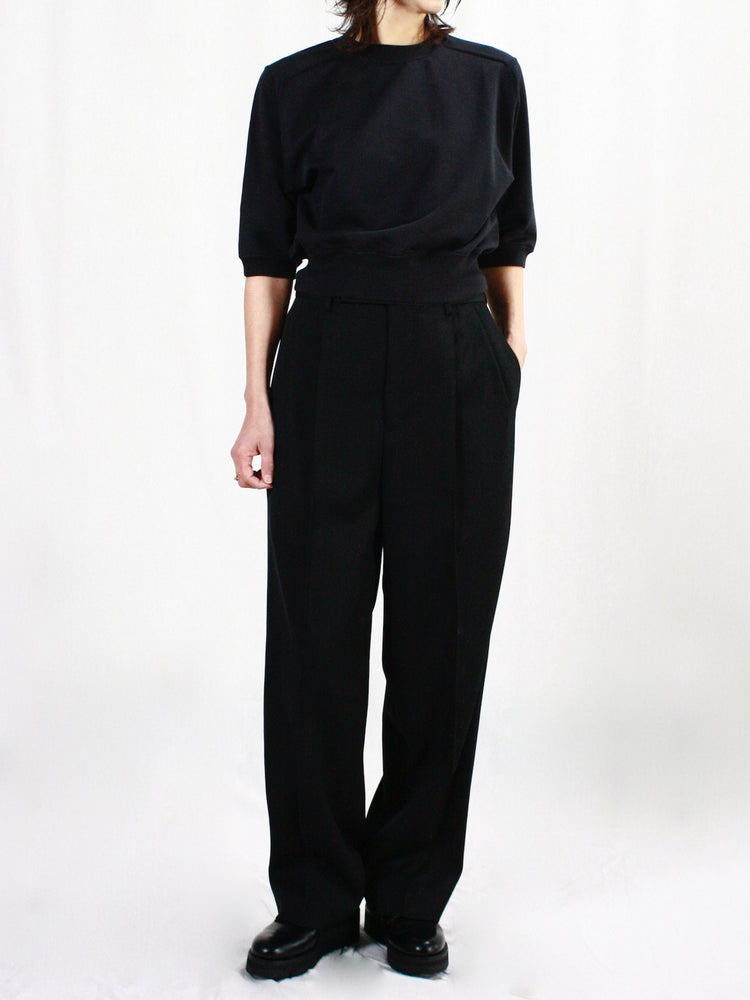 AURALEE / LIGHT WOOL MAX GABARDINE SLACKS / BLACK / A25SP05MG