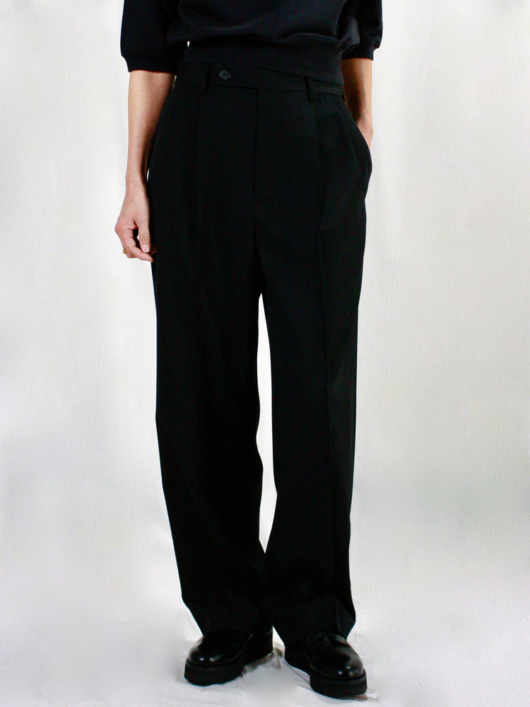 AURALEE / LIGHT WOOL MAX GABARDINE SLACKS / BLACK / A25SP05MG
