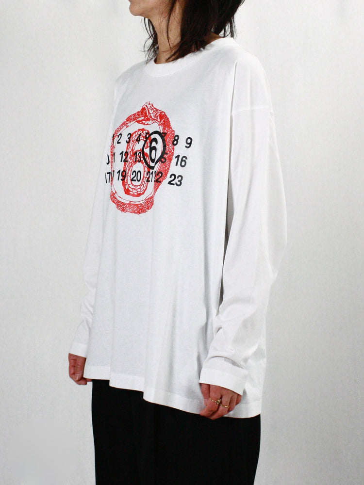 MM⑥ Maison Margiela / Year of the Snake LONG SLEEVE TEE / WHITE / S62GD0197S24312101
