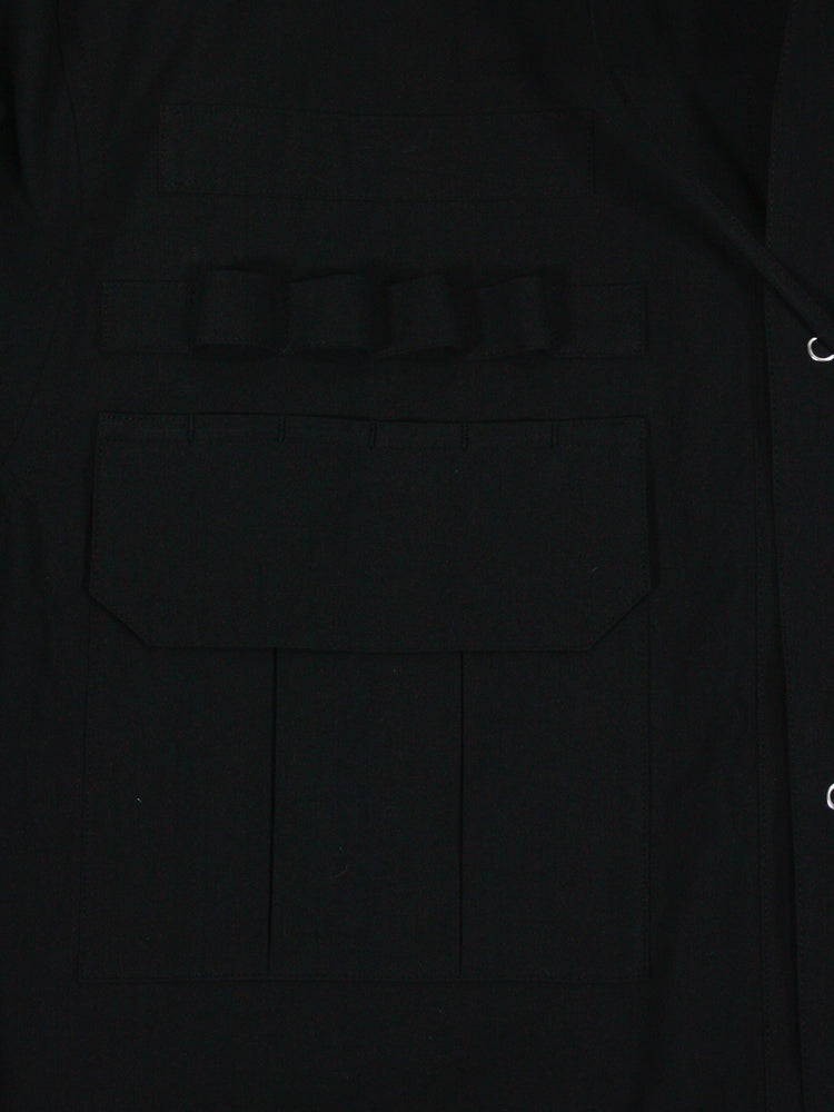 DAIRIKU / DOCKING ENGINEER HOODIE SHIRT / BLACK / 25SS-SHT7