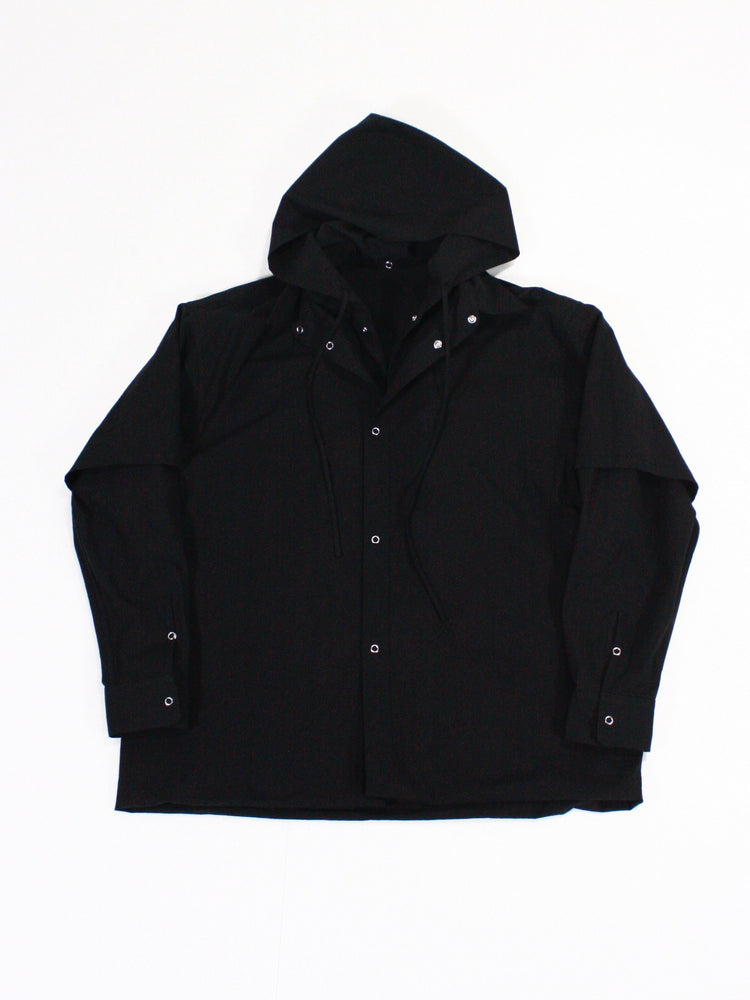 DAIRIKU / DOCKING ENGINEER HOODIE SHIRT / BLACK / 25SS-SHT7