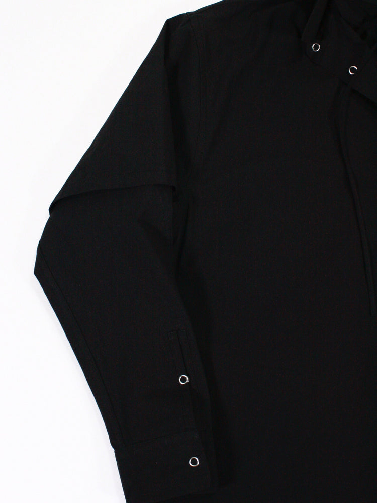 DAIRIKU / DOCKING ENGINEER HOODIE SHIRT / BLACK / 25SS-SHT7