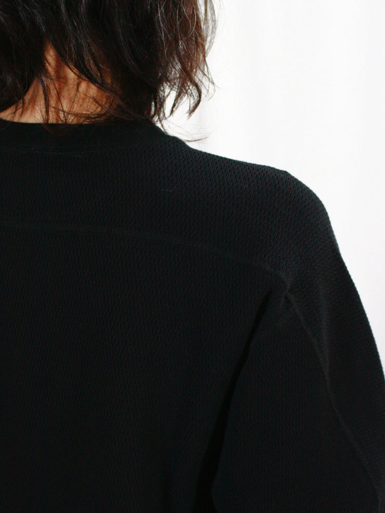 HYKE / THERMAL CROPPED SHIRT / Black / 12424