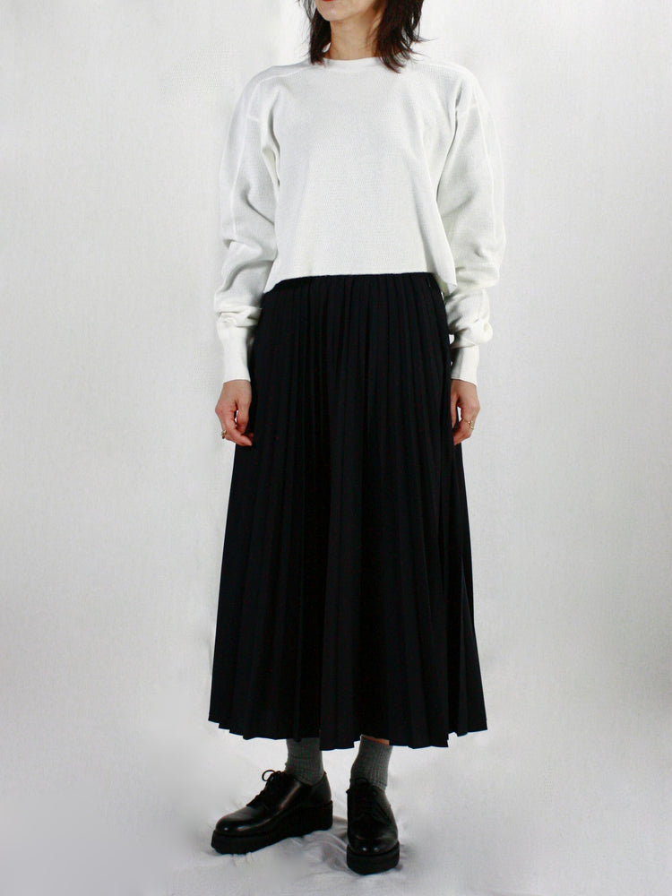 HYKE / THERMAL CROPPED SHIRT / White / 12424