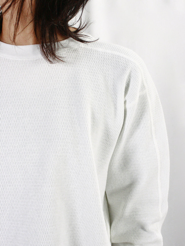HYKE / THERMAL CROPPED SHIRT / White / 12424