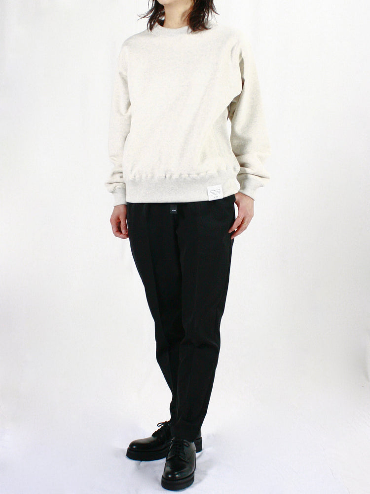 HYKE / TASLAN TWILL TAPERED PANTS / BLACK / 13337