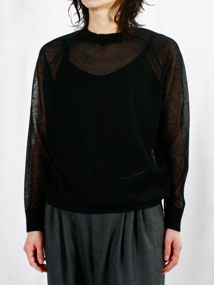 mtmodelist / L/S シースルーニット / BLACK / ME-K01-300