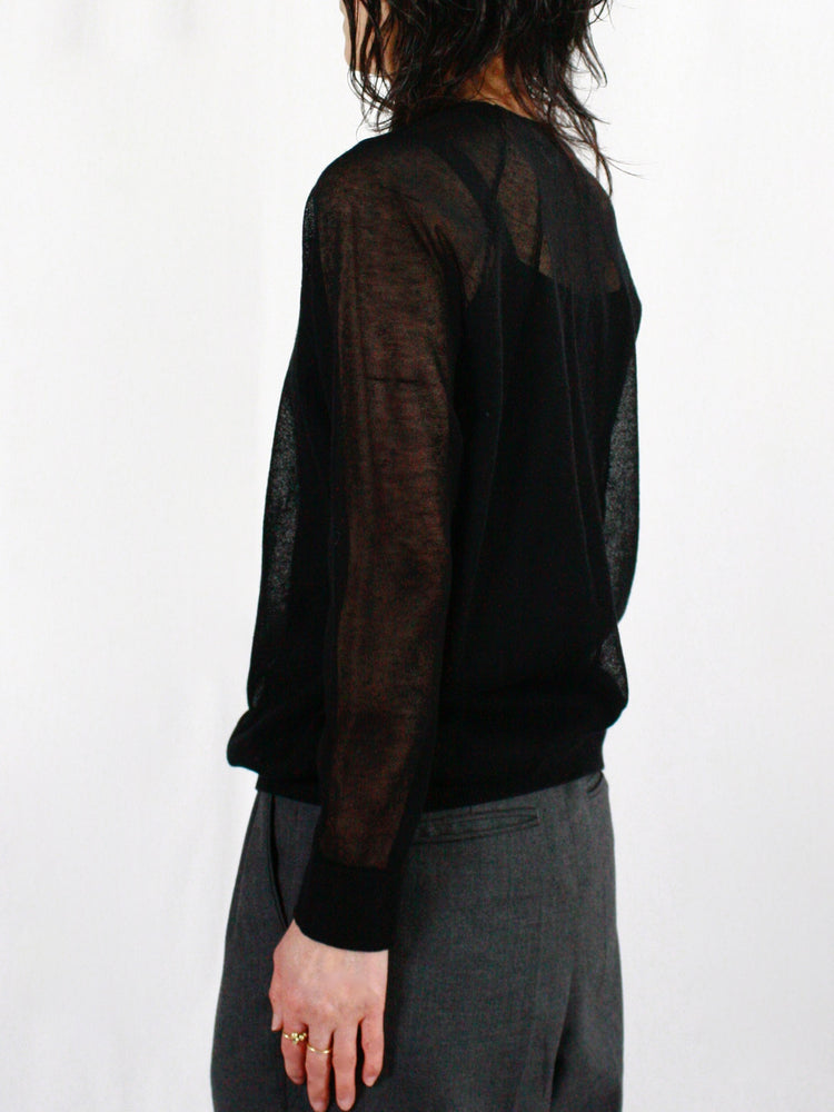 mtmodelist / L/S シースルーニット / BLACK / ME-K01-300