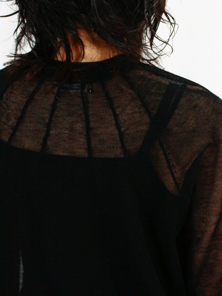 mtmodelist / L/S シースルーニット / BLACK / ME-K01-300