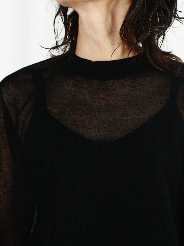 mtmodelist / L/S シースルーニット / BLACK / ME-K01-300