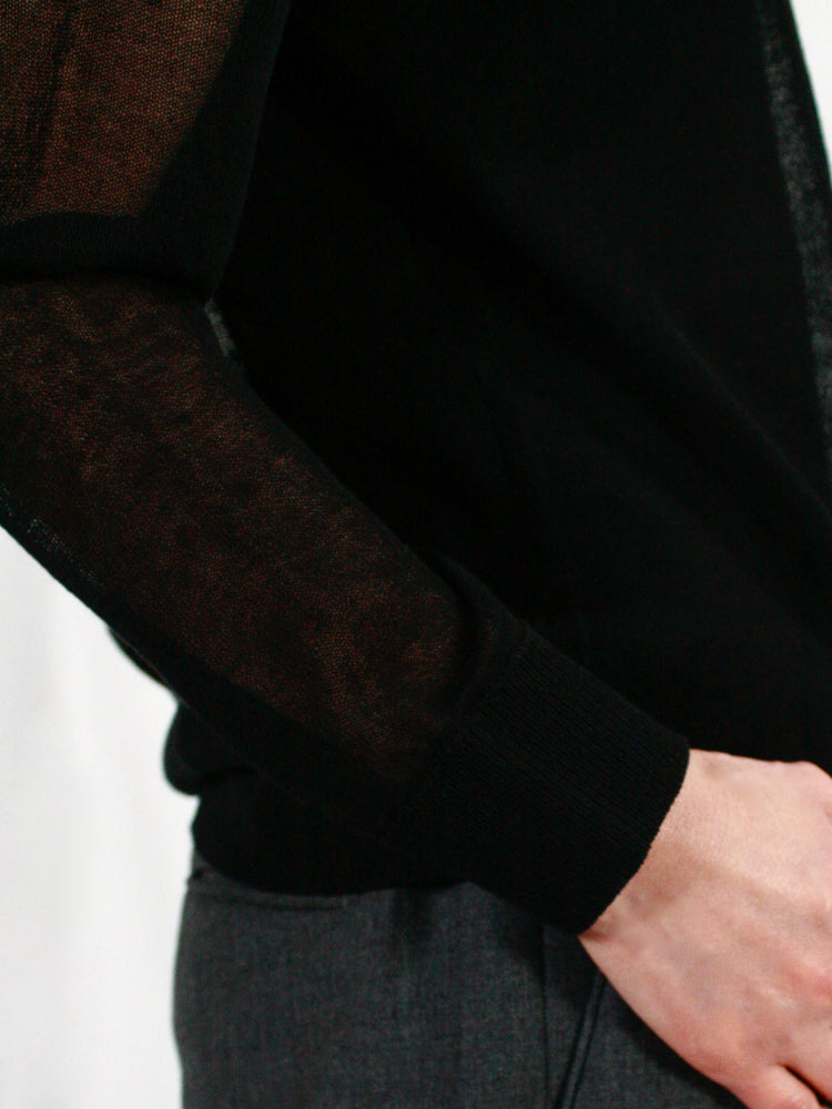 mtmodelist / L/S シースルーニット / BLACK / ME-K01-300