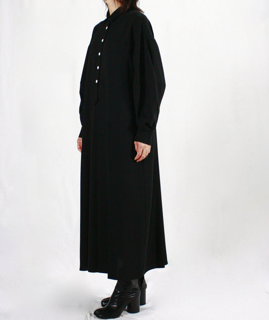 ENFÖLD / SHIRT DRESS / BLACK / 300IS233-0581