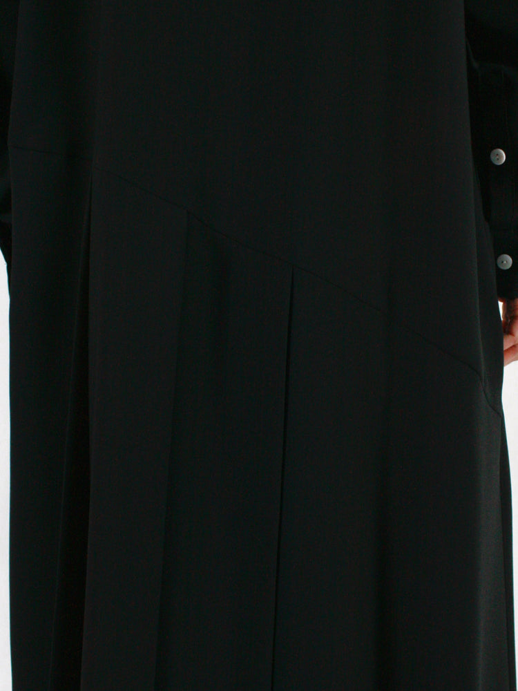 ENFÖLD / SHIRT DRESS / BLACK / 300IS233-0581