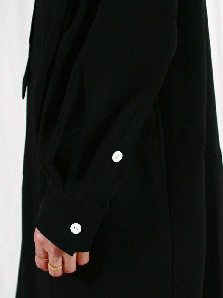 ENFÖLD / SHIRT DRESS / BLACK / 300IS233-0581