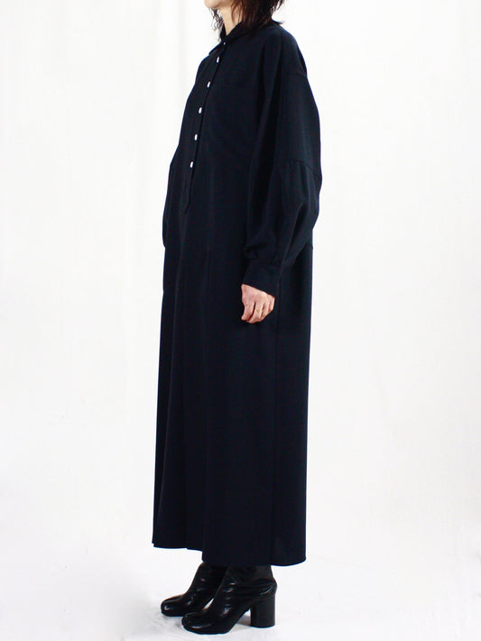 ENFÖLD / SHIRT DRESS / D.NAVY / 300IS233-0581