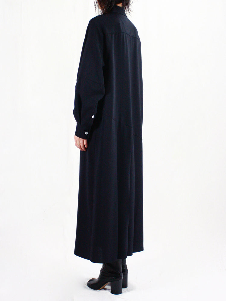 ENFÖLD / SHIRT DRESS / D.NAVY / 300IS233-0581