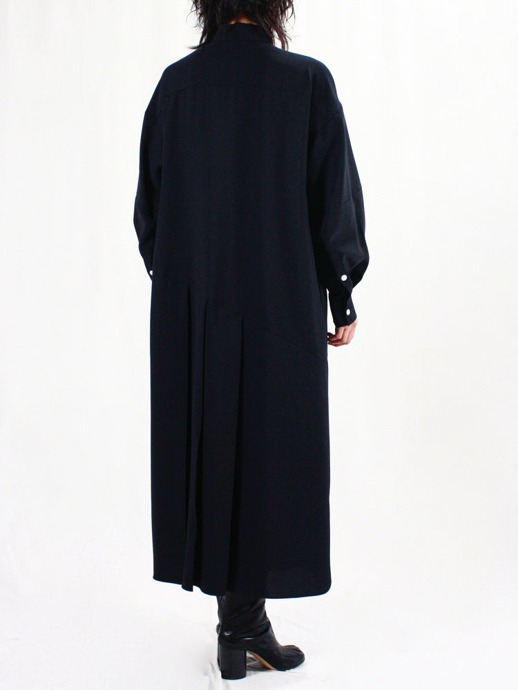 ENFÖLD / SHIRT DRESS / D.NAVY / 300IS233-0581