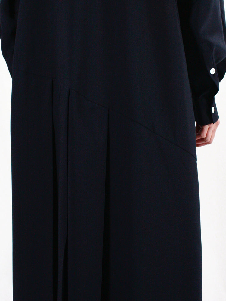 ENFÖLD / SHIRT DRESS / D.NAVY / 300IS233-0581