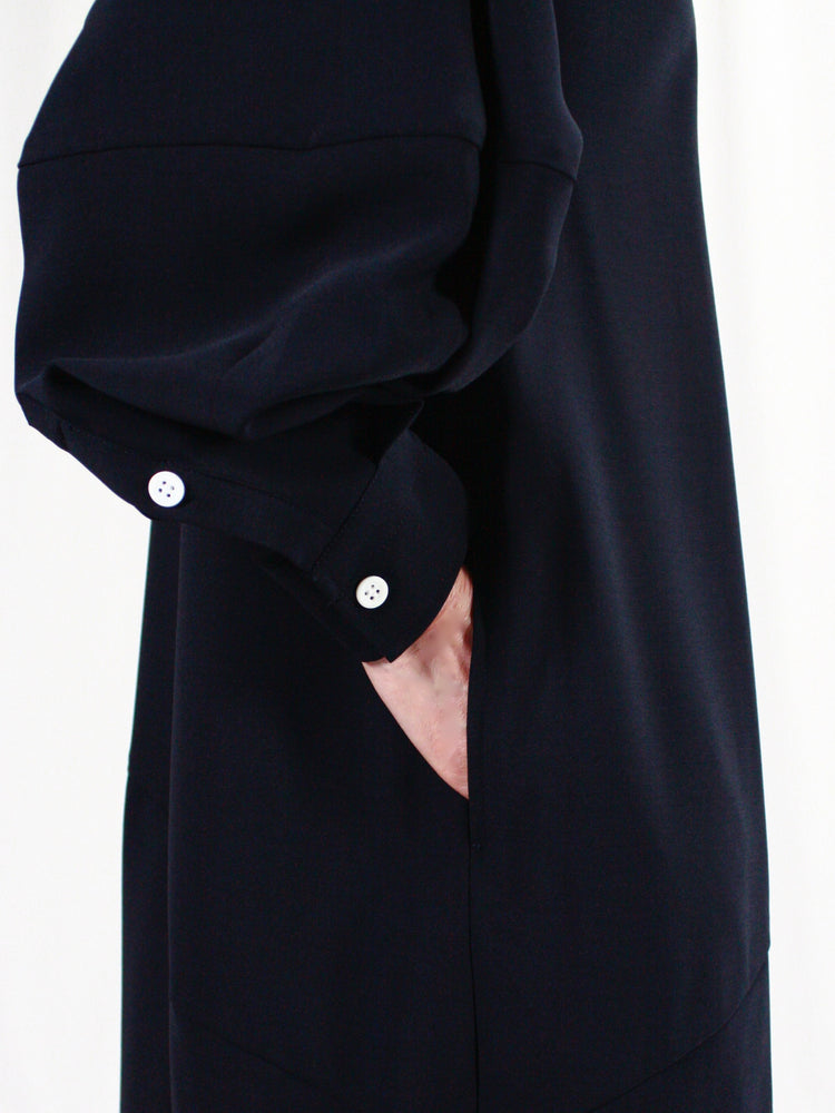ENFÖLD / SHIRT DRESS / D.NAVY / 300IS233-0581