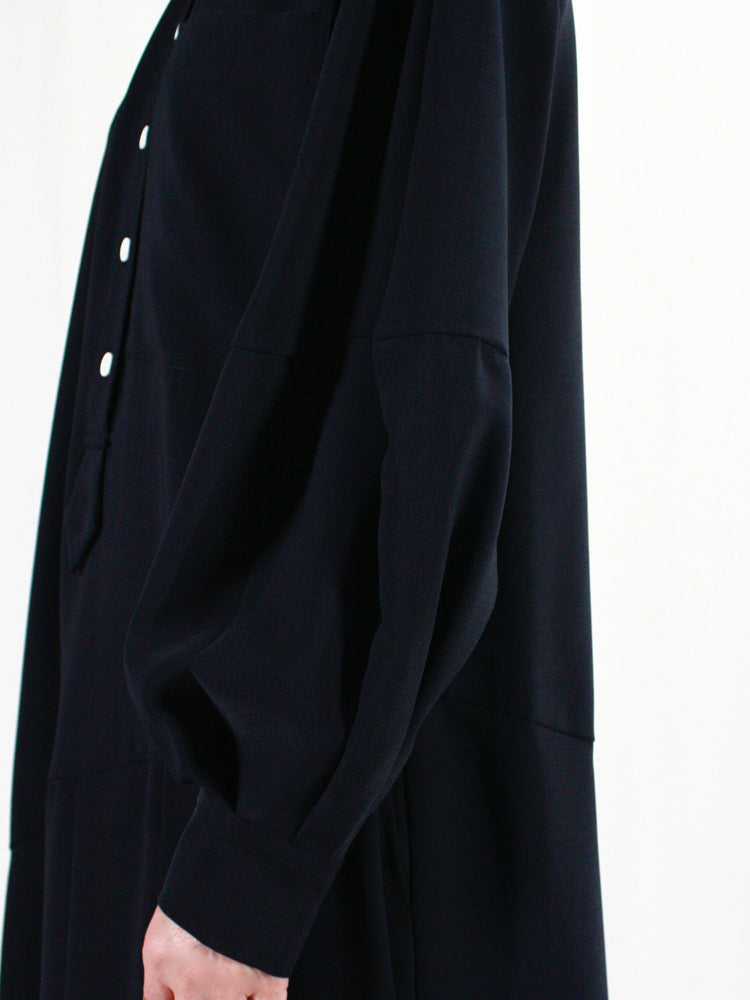 ENFÖLD / SHIRT DRESS / D.NAVY / 300IS233-0581