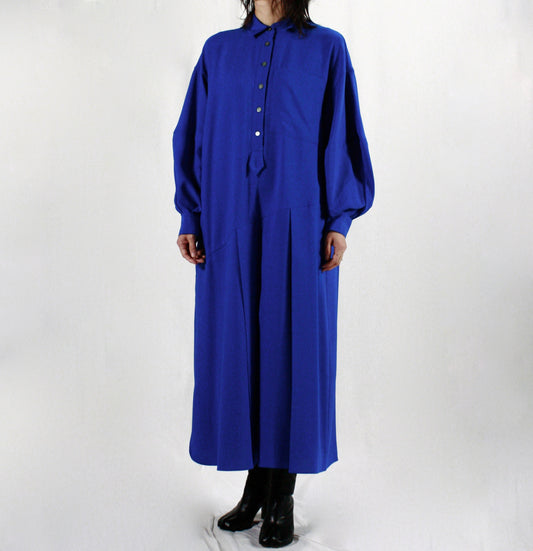 ENFÖLD / SHIRT DRESS / BLUE / 300IS233-0581