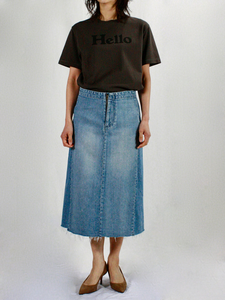 MADISON BLUE / HEM CUT MID-LENGTH SK DENIM / BLUE / MB251-6008