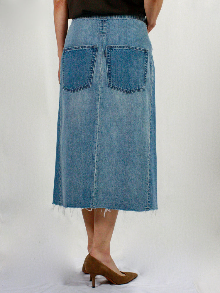 MADISON BLUE / HEM CUT MID-LENGTH SK DENIM / BLUE / MB251-6008