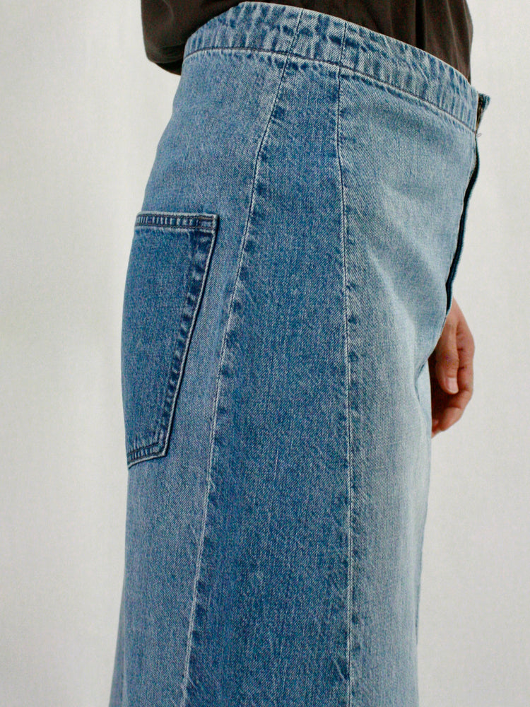 MADISON BLUE / HEM CUT MID-LENGTH SK DENIM / BLUE / MB251-6008