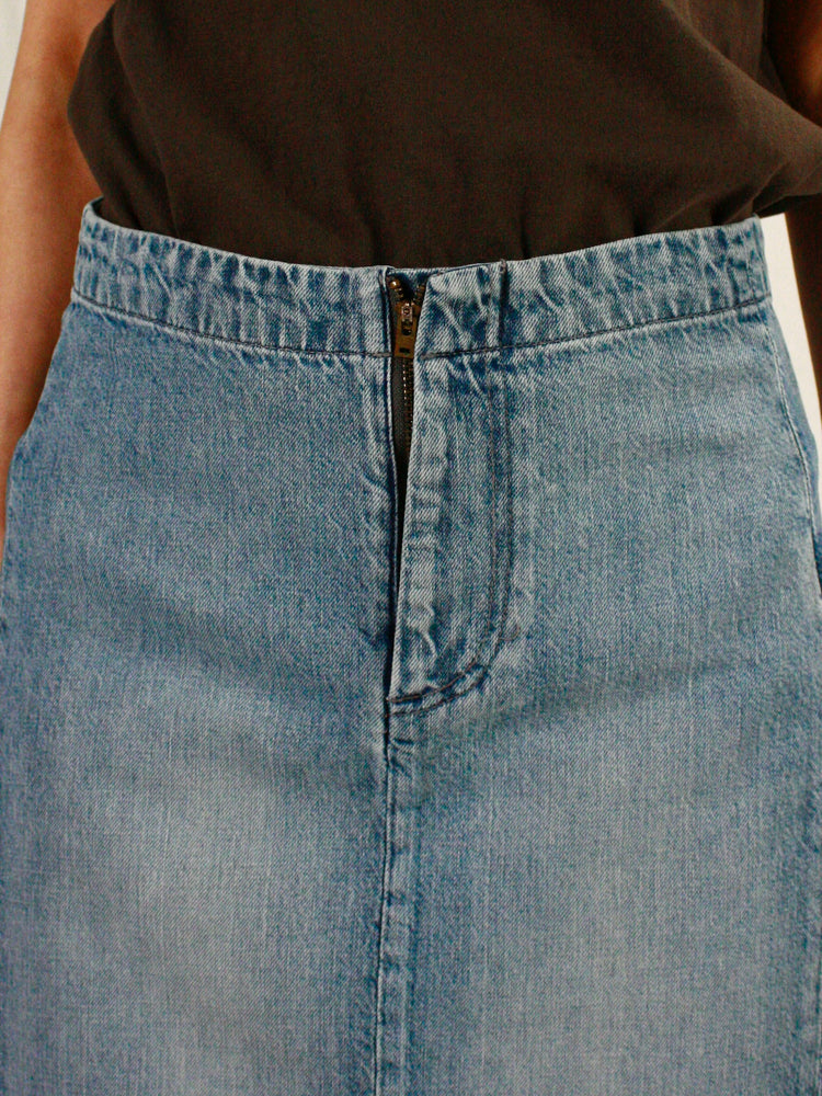 MADISON BLUE / HEM CUT MID-LENGTH SK DENIM / BLUE / MB251-6008