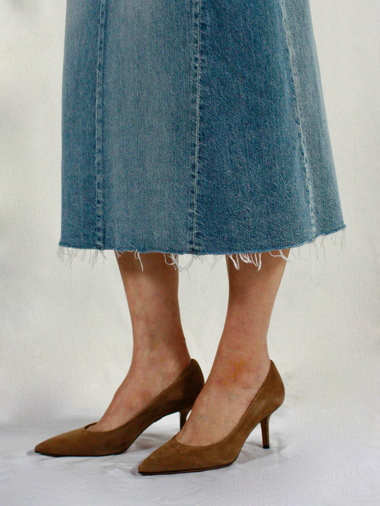 MADISON BLUE / HEM CUT MID-LENGTH SK DENIM / BLUE / MB251-6008