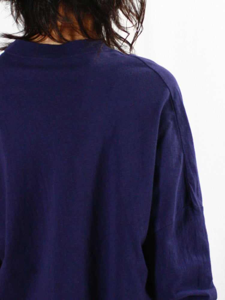 INSCRIRE / Long Sleeve Raffi Jersey Asymmetry / navy / I25SSCUT2