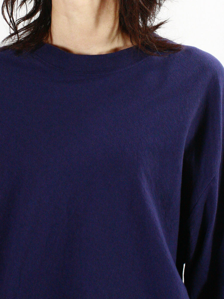 INSCRIRE / Long Sleeve Raffi Jersey Asymmetry / navy / I25SSCUT2