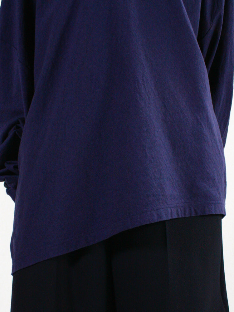 INSCRIRE / Long Sleeve Raffi Jersey Asymmetry / navy / I25SSCUT2