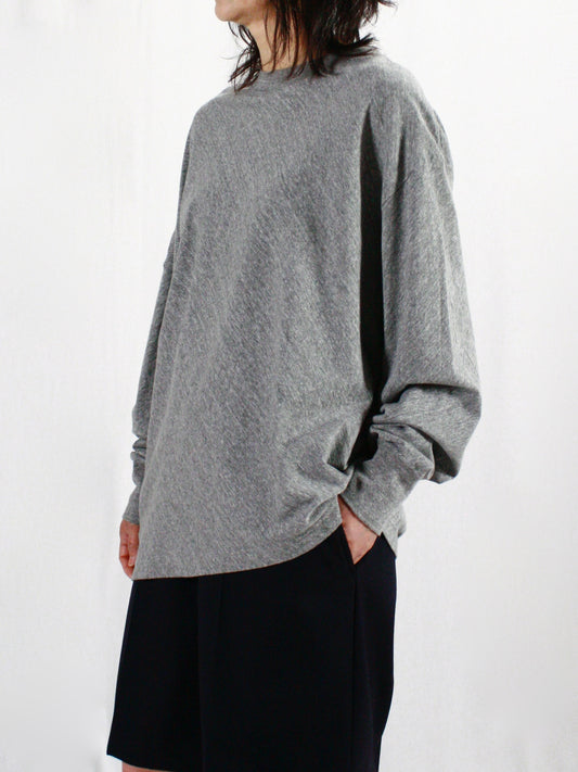 INSCRIRE / Long Sleeve Raffi Jersey Asymmetry / gray / I25SSCUT2