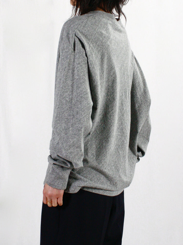 INSCRIRE / Long Sleeve Raffi Jersey Asymmetry / gray / I25SSCUT2