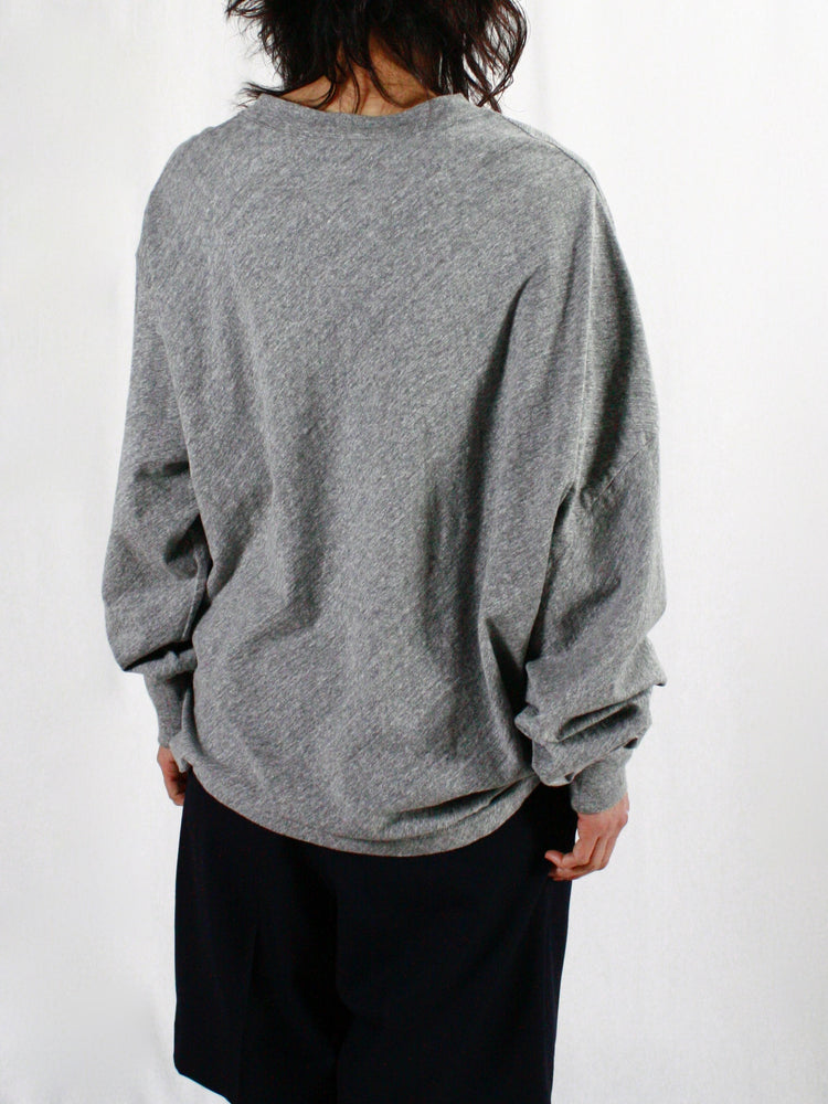 INSCRIRE / Long Sleeve Raffi Jersey Asymmetry / gray / I25SSCUT2