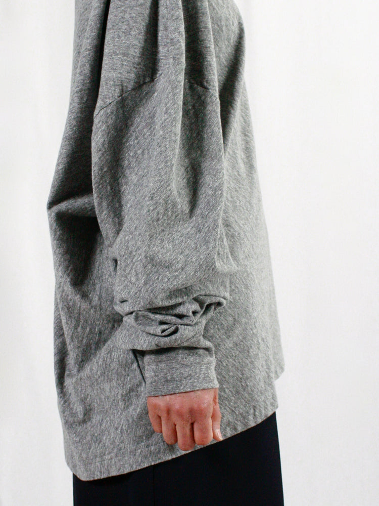 INSCRIRE / Long Sleeve Raffi Jersey Asymmetry / gray / I25SSCUT2