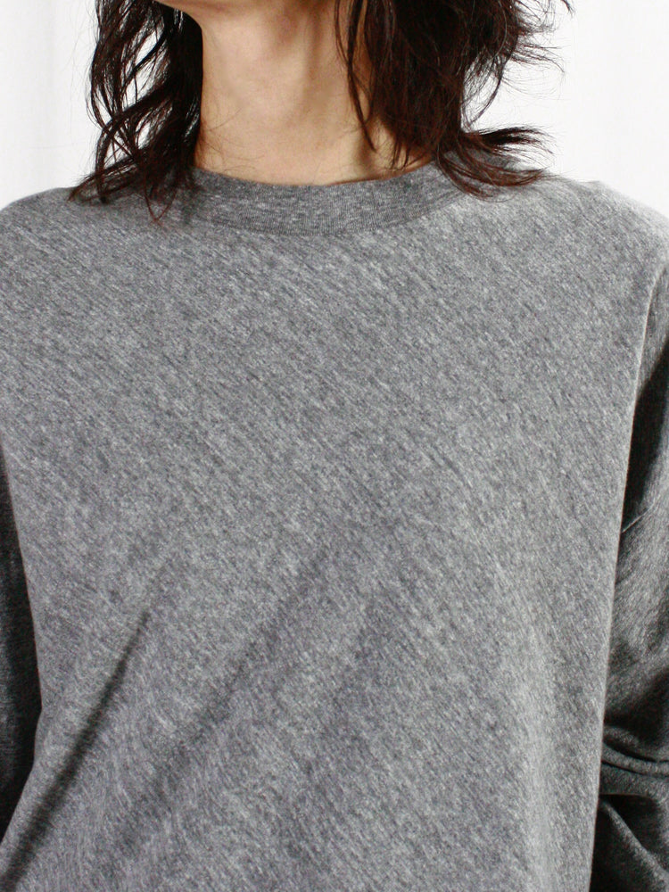 INSCRIRE / Long Sleeve Raffi Jersey Asymmetry / gray / I25SSCUT2