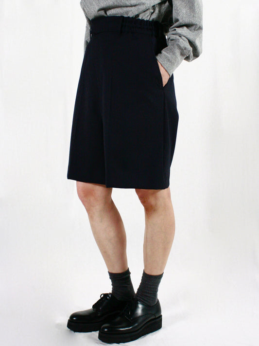 INSCRIRE / Wool Easy Shorts / navy / I25SSPT162